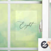 Minimalistische kalligrafie tafel acht tabel numme raamsticker (Huis)
