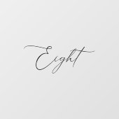 Minimalistische kalligrafie tafel acht tabel numme raamsticker (Vel)