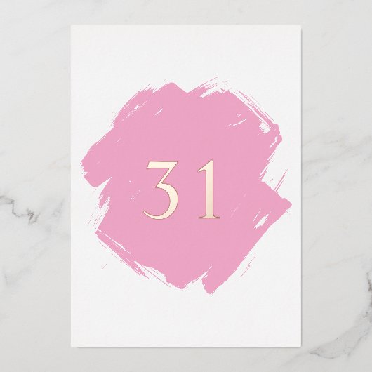 Minimalistische kalligrafie tekst  folie uitnodiging (Voorkant)