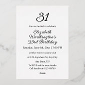 Minimalistische kalligrafie tekst  folie uitnodiging (Achterkant)