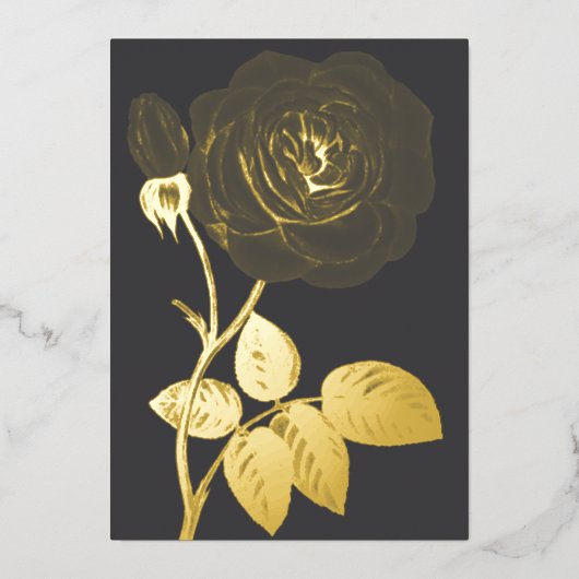 Minimalistische kalligrafie tekst  folie uitnodiging (Voorkant)