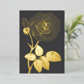 Minimalistische kalligrafie tekst  folie uitnodiging (Staand Voorkant)