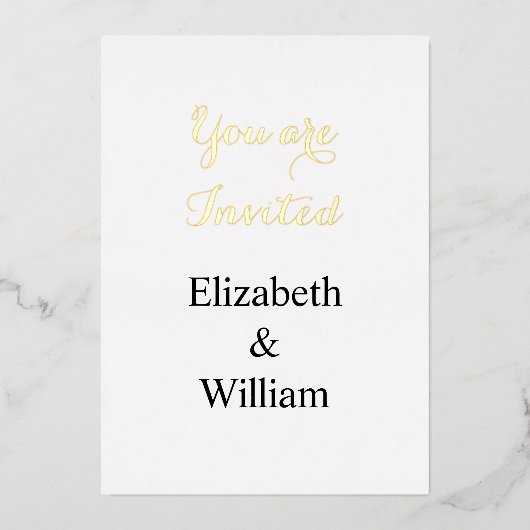 Minimalistische kalligrafie tekst uitnodiging (Voorkant)