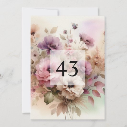 Minimalistische kalligrafie tekst verjaardagsfeest kaart (Voorkant)