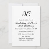 Minimalistische kalligrafie tekst verjaardagsfeest kaart (Achterkant)