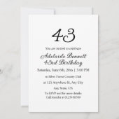 Minimalistische kalligrafie tekst verjaardagsfeest kaart (Achterkant)