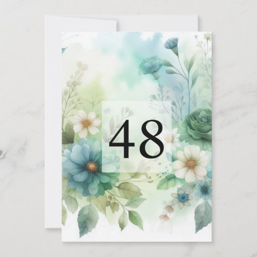 Minimalistische kalligrafie tekst verjaardagsfeest kaart (Voorkant)