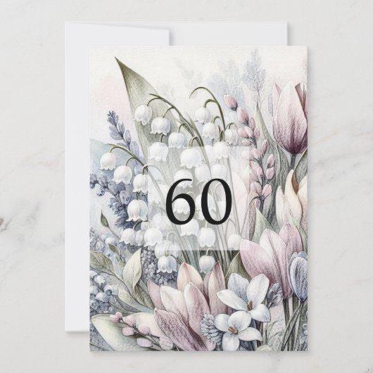 Minimalistische kalligrafie tekst verjaardagsfeest kaart (Voorkant)