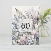 Minimalistische kalligrafie tekst verjaardagsfeest kaart (Staand voorkant)