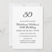 Minimalistische kalligrafie tekst verjaardagsfeest kaart (Achterkant)