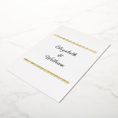 Minimalistische kalligrafie tekstuitnodiging folie uitnodiging (Gedraaid)