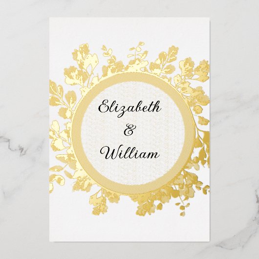 Minimalistische kalligrafie tekstuitnodiging folie uitnodiging (Voorkant)