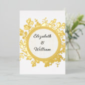 Minimalistische kalligrafie tekstuitnodiging folie uitnodiging (Staand Voorkant)