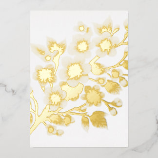 Minimalistische kalligrafie tekstuitnodiging folie uitnodiging