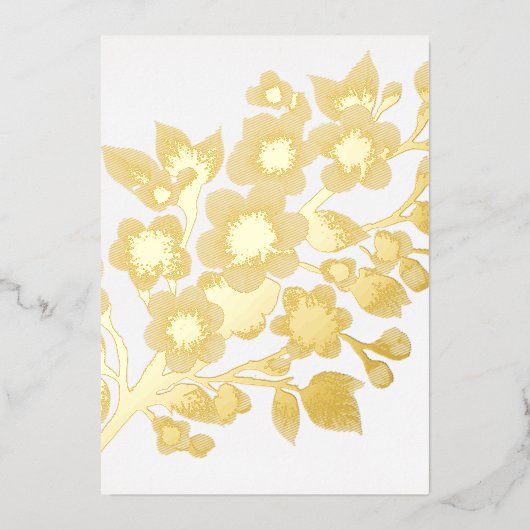 Minimalistische kalligrafie tekstuitnodiging folie uitnodiging (Voorkant)