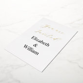 Minimalistische kalligrafie tekstuitnodiging folie uitnodiging (Gedraaid)