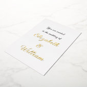 Minimalistische kalligrafie tekstuitnodiging folie uitnodiging (Gedraaid)