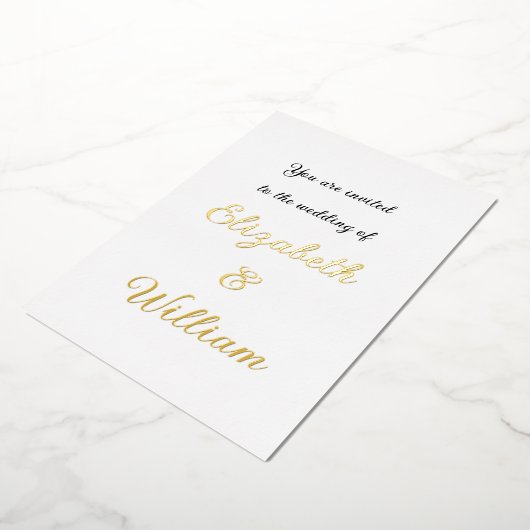 Minimalistische kalligrafie tekstuitnodiging folie uitnodiging (Gedraaid)