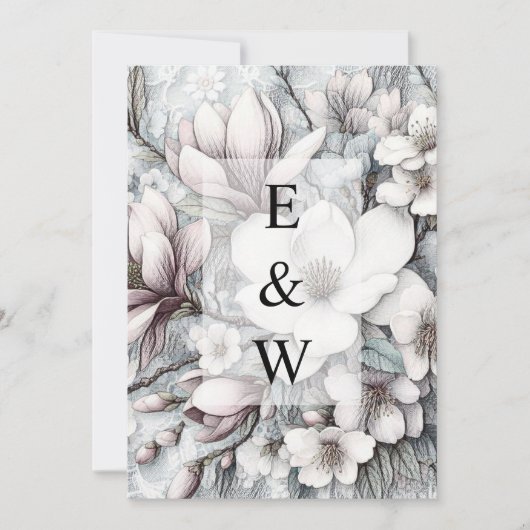 Minimalistische kalligrafie tekstuitnodiging kaart (Voorkant)