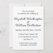 Minimalistische kalligrafie tekstuitnodiging kaart (Achterkant)