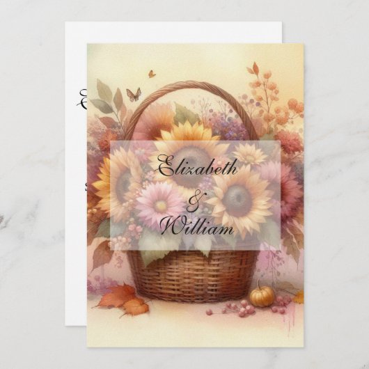 Minimalistische kalligrafie tekstuitnodiging kaart (Voorkant / Achterkant)