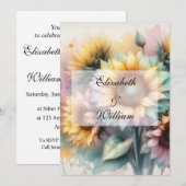 Minimalistische kalligrafie tekstuitnodiging kaart (Voorkant / Achterkant)