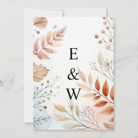 Minimalistische kalligrafie tekstuitnodiging kaart (Voorkant)