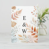 Minimalistische kalligrafie tekstuitnodiging kaart (Staand voorkant)