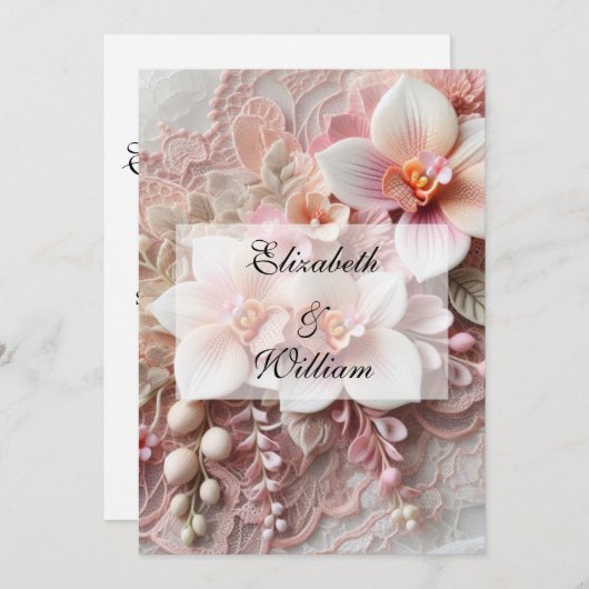 Minimalistische kalligrafie tekstuitnodiging kaart (Voorkant / Achterkant)