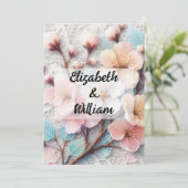 Minimalistische kalligrafie tekstuitnodiging kaart (Staand voorkant)