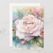 Minimalistische kalligrafie tekstuitnodiging kaart (Voorkant / Achterkant)