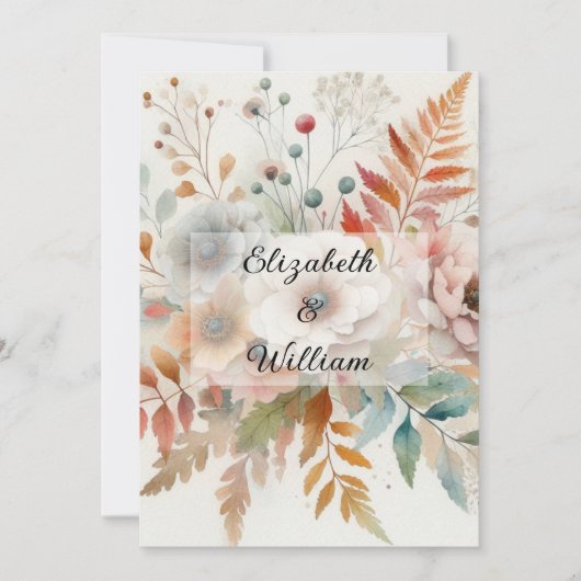 Minimalistische kalligrafie tekstuitnodiging kaart (Voorkant)