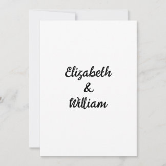 Minimalistische kalligrafie tekstuitnodiging kaart