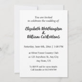 Minimalistische kalligrafie tekstuitnodiging kaart (Achterkant)