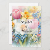 Minimalistische kalligrafie tekstuitnodiging kaart (Voorkant / Achterkant)