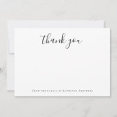 Minimalistische kalligrafie uit de familie van bedankkaart (Voorkant)