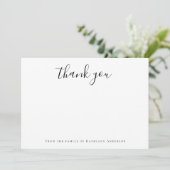 Minimalistische kalligrafie uit de familie van bedankkaart (Staand voorkant)