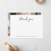 Minimalistische kalligrafie uit de familie van notitiekaartje (Voorkant / Achterkant in situ)