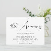 Minimalistische kalligrafie, uitnodiging voor het  (Staand voorkant)