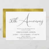 Minimalistische kalligrafie, uitnodiging voor het  (Voorkant / Achterkant)