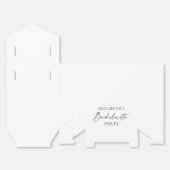 Minimalistische kalligrafie vrijgezellenfeest lint bedankdoosjes (Ongevouwen)