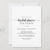 Minimalistische kalligrafie Vrijgezellenfeest Tea  Kaart (Voorkant)