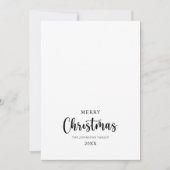 Minimalistische kalligrafie Vrolijk kerstfeest Feestdagenkaart (Voorkant)