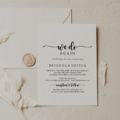 Minimalistische kalligrafie We Do Again Vow Renewa Kaart