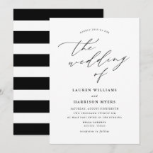 Minimalistische kalligrafie zwart en wit | Trouwen