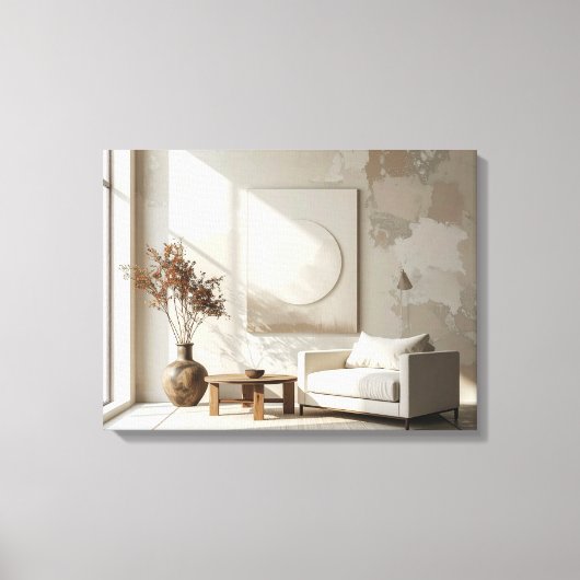 Minimalistische kamer canvas afdruk (Voorkant)