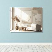 Minimalistische kamer canvas afdruk (Insitu (Houten vloer))