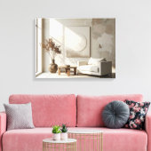 Minimalistische kamer canvas afdruk (Insitu (Woonkamer))