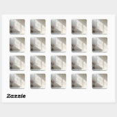 Minimalistische kamer vierkante sticker (Vel)