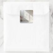 Minimalistische kamer vierkante sticker (Tas)